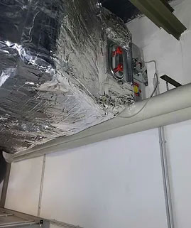 Brandschutzklappe isoliert mit Asbestverdacht
